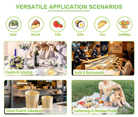 Disposable Birch Wood Cones for Sweets and Nuts-Eco-friendly Biodegradable Flexible DIY Food Safe Cones