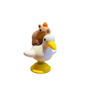 Ornement de bureau Ruijie Capybara Duck Shaking, mouvement à ressort, décoration de salon, cadeau d'anniversaire pour enfants de 8 à 12 ans - Product Image 1