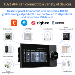 <b>Smart</b> Home Background Music System Two Zones Playback Tuya Google Play 8-channel Speakers 7-inch Display Offers a Clear View Wit - Product Image 4