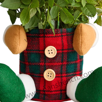 Ensemble de pots de fleurs en forme de rennes de Noël, décorations de fêtes, polyester de haute qualité certifié BSCI, taille personnalisée, fabrication en usine