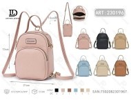Women's <b>Small</b> <b>Backpack</b> Microfiber Synthetic <b>Leather</b> Lightweight Zipper Closure Shoulder Strap Daily Use All Seasons Square Shape - Product Image 1