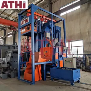 Q324 Q326 Q3210 Tumble Karet Belt Shot Blasting Machine untuk Casting Bagian Tekan Deburring Descaling Pembersih Permukaan