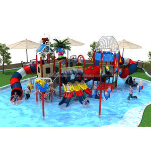 Airs de jeux d'eau pour enfants, <span class=keywords><strong>bateau</strong></span> de <span class=keywords><strong>pirate</strong></span>, Cool, en fibre de verre, toboggan, pour enfants, - Product Image 4