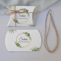 Boîtes à oreillers en papier recyclé au design luxueux avec laminage mat et gaufrage pour l'emballage de cadeaux