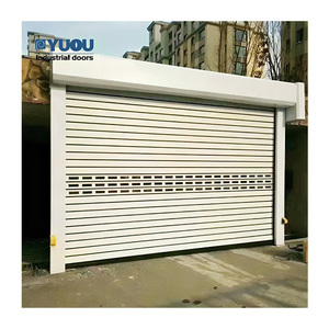 Persiana enrollable de aleación de aluminio automática rígida de alta velocidad, Panel duro industrial aislado, puerta enrollable rápida - Product Image 5