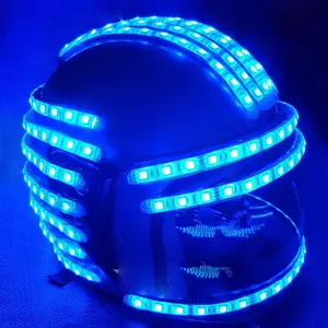 Boate de discoteca luz led com mudança de cor, capacete para dança, dj, singer e dancer, iluminação led