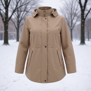 Giacca a vento da donna Ellen Rose FD-19 M-3XL, leggera con cappuccio, per l'inverno - Product Image 2