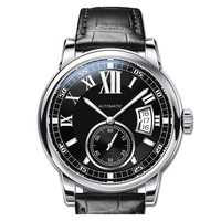 Montres automatiques en acier pour hommes, de style professionnel, avec calendrier et petite seconde, conçues et produites en usine pour la marque des clients