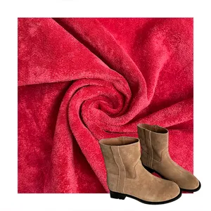 Kulit Suede sintetis, jaket elastis, tahan abrasi, bahan Boots tahan lama, kain Suede kustom