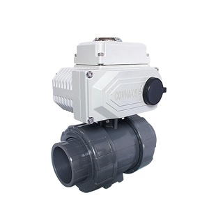 Válvula de bola eléctrica de 3 vías con puerto en T COVNA para pedidos urgentes, válvula de bola motorizada de doble unión con rosca y accionamiento eléctrico de UPVC - Product Image 2