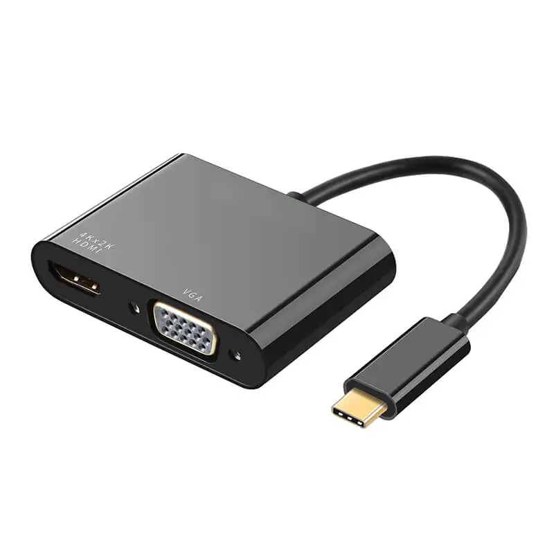 FARSINCE USB 유형 C HDMI VGA 4K 어댑터 2 1 USB C 허브 VGA HDMI