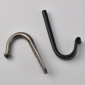Zinc Alloy Coat Hooks Black And Antique Silver Slip Hook For Cabinet <b>Wardrobe</b> Furniture Hardware Accessories - Product Image 2