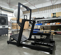 Simulateur de jeu de conduite complet avec siège, écran unique, profil en aluminium 4080, cockpit de course inclinable, montage facile