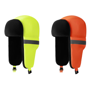 Custom <b>Winter</b> Earflap <b>Hat</b> Fluorescent Color Bows Cartoon Pattern Lei Feng Style Reflective Strips - Product Image 1