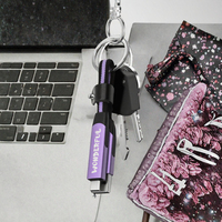 Cadeaux de bienvenue : Porte-clés USB C 6-en-1 imprimé sérigraphié à la main, en nylon tressé durable – Cadeaux promotionnels et d'affaires
