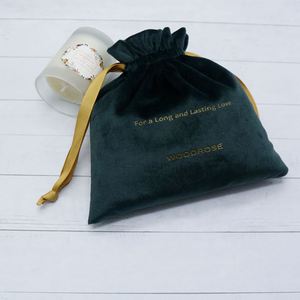 Eco Bags logo Print Custom High Quality Velvet Jewelry <b>Pouch</b> Dust Bag <b>Drawstring</b> - Product Image 3