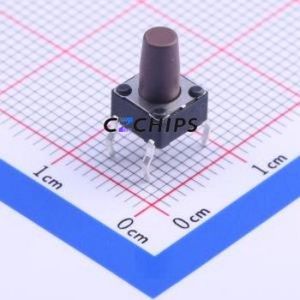 DTS-65N-V Tactile Switch Through hole Component (THT)-4P,6.2x6.2mm Switch Single Pole Single Throw Round Button 6.2mm 6.2mm - Product Image 1