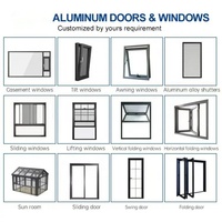 Ventana Abatible Vertical Moderna de Aleación de Aluminio, Insonorizada, con Doble Acristalamiento, Apertura Exterior para Villa, Apartamento, Dormitorio