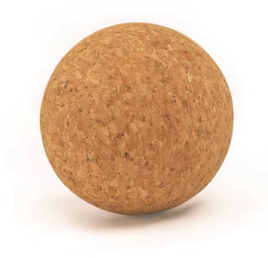 Boule de liège arrondie de yoga en bois naturel de vente chaude boule de massage de yoga balle de gymnastique personnalisée pour le massage - Product Image 1