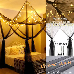 Vente chaude pas cher moustiquaires pour lit usine moustiquaire <span class=keywords><strong>pliante</strong></span> avec quatre portes pour lit double moustiquaires décoration de la canopée - Product Image 6