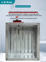 Clapet coupe-feu en acier galvanisé, clapet coupe-feu HVAC avec commande manuelle/automatique