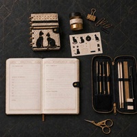 Ensemble cadeau Hongbo Black Cat Budget Planner avec stylo diamant, organiseur d'argent liquide et carnet de suivi des dépenses pour femmes