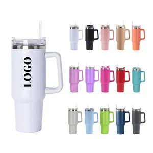 Wholesale Customized 40oz Adventure Quencher Tumbler Cups Double Walled Stainless Steel Insulated 40oz Travel Mug With Handle