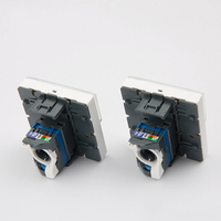 Connecteur Keystone RJ45 sans outil Cat6 UTP type Legrand France, plaque frontale sans outil type Legrand France, port unique 45*22.5mm