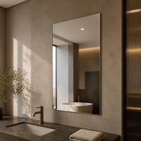 Miroir mural moderne en verre 4 mm sans cuivre, miroir décoratif, miroir de maquillage, décoration intérieure, salon, salle de bain, hôtel, garantie 5 ans