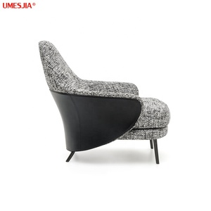 Fauteuil ANGIE de style italien moderne, fauteuil de <span class=keywords><strong>salon</strong></span>, meubles de <span class=keywords><strong>salon</strong></span>, pieds en métal, tissu, fauteuil de détente - Product Image 2