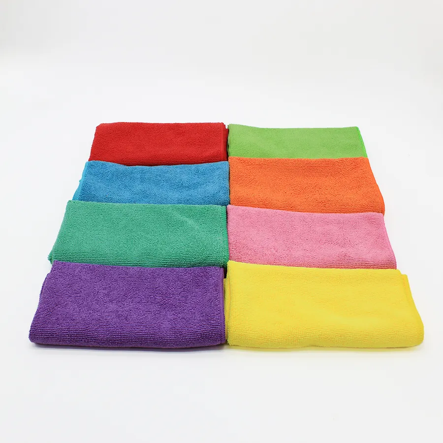 80% Polyester 20% Polyamide Colorful Microfiber Cloth Kitchen Microfiber Towel Microfiber Car Cleaning Towel