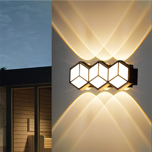 Stylish Hexagonal Wall <strong>Light</strong> <strong>Fixture</strong> Providing Directional Illumination for Homes 3W 6W 9W 12W - Product Image 2