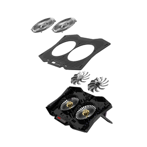 Refroidisseur de support pour ordinateur portable en gros d'usine avec 7 modes RVB + 6 niveaux de vitesse du ventilateur + LCD convient au refroidisseur d'ordinateur portable 10-18 - Product Image 3