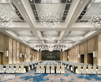 Moquette murale pour salle de banquet, moquette commerciale ignifuge et résistante à l'usure pour projets hôteliers et de clubs