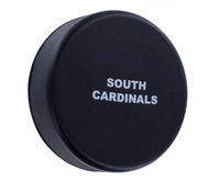 Jouets anti-stress en forme de rondelle de hockey noire personnalisée, en mousse PU, jouets anti-stress souples, jouets anti-stress avec logo personnalisé