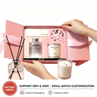 Coffret Cadeau Aromathérapie Fleur de Cerisier – Huile Essentielle Parfumée Avancée, Bougies d'Ambiance pour l'Intérieur, Parfum d'Ambiance Frais – Saint-Valentin