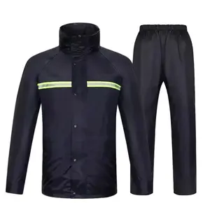 Reflective waterproof nylon rain coat jacket raincoat