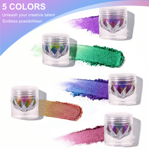 Poudre de Gouache Caméléon Faite à la Main LEQU – 5 Couleurs Uniques, Chaque Teinte Propose un Fini Iridescent Vibrant qui Change de Couleur en Réponse à la Lumière - Product Image 2