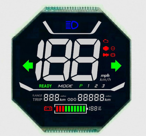จอแสดงผล <span class=keywords><strong>LCD</strong></span> แบบกำหนดเอง VA <span class=keywords><strong>LCD</strong></span> Btn Speedometer <span class=keywords><strong>7</strong></span> <span class=keywords><strong>Segment</strong></span> พร้อมไฟแบ็คไลท์ HTN <span class=keywords><strong>7</strong></span> <span class=keywords><strong>Segment</strong></span> Positive Transparent <span class=keywords><strong>LCD</strong></span> Screen - Product Image 1