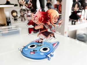 OEM ODM Figurine en acrylique rotative Fairy Tail Natsu <span class=keywords><strong>Lucy</strong></span> Happy Shenanigans - Product Image 3