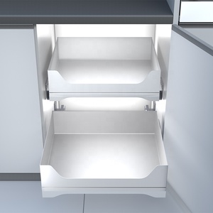 Soft Close Kitchen Drawer Basket Metal <b>Plate</b> Pull Out Storage <b>Rack</b> Corrosion Resistance Easy to Clean Quick Assembly and Disasse - Product Image 4