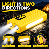 Lampe torche LED rechargeable Z838 IPX4, corps jaune en ABS, batterie 18650