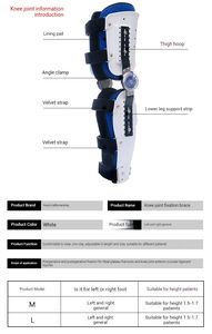 Sepatu bot jalan-jalan, sepatu bot pembentuk tubuh bawah Orthosis pergelangan kaki lutut bisa disesuaikan - Product Image 6