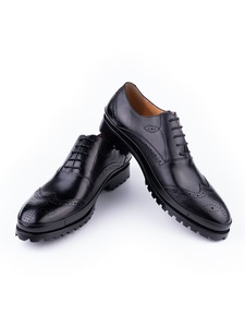 Zapatos de Vestir de Cuero VALENTINA de Lujo para Hombre, Hechos a Mano, con Cordones, Punta Cuadrada, Transpirables, Antideslizantes, con Diseño de Parches, Ligeros y Elegantes - Product Image 5
