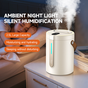 <span class=keywords><strong>Humidificador</strong></span> ultrasónico silencioso con pantalla digital, niebla fría, 2.5L, para mesa, escritorio, hogar y <span class=keywords><strong>oficina</strong></span>, con luz nocturna - Product Image 2