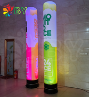 2m 3m Gonflable Air Long Tube Led Pilier Gonflable Cônes pour Événement Colonne D'air Gonflable avec Éclairage Décoration de Scène