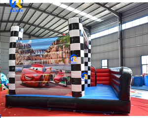 5x5x4m extérieur rouge voiture de course gonflable videur sautant plein d'entrain maison château Combo toboggan aire de jeux pour parc d'attractions - Product Image 5