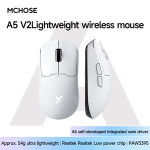 Souris de jeu sans fil MCHOSE A5, trois modes, longue autonomie, PAW3395, design léger, PWA 3395, design léger, longue autonomie - Product Image 2