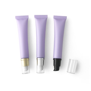 20g tubo di plastica opaco viola per la cura della pelle morbido imballaggio cosmetico sottovuoto testa pompa stampa 20ml capacità lucidalabbra rossetto - Product Image 3