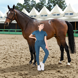 Ensembles d'équitation en gros : Leggings respirants, Culottes d'équitation pour femmes, Hauts à manches courtes très extensibles pour l'équitation - Product Image 3